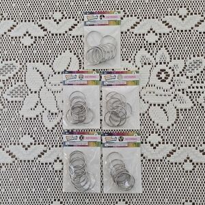 New 40pc Silver Tone Split Key Rings DIY Jewelry Making Arts and Craft Supplies